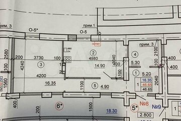 1-к квартира, 46 м², 2/4 эт.