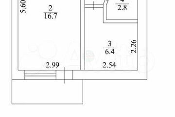 1-к квартира, 30 м², 3/5 эт.