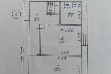 2-к квартира, 44 м², 2/2 эт.